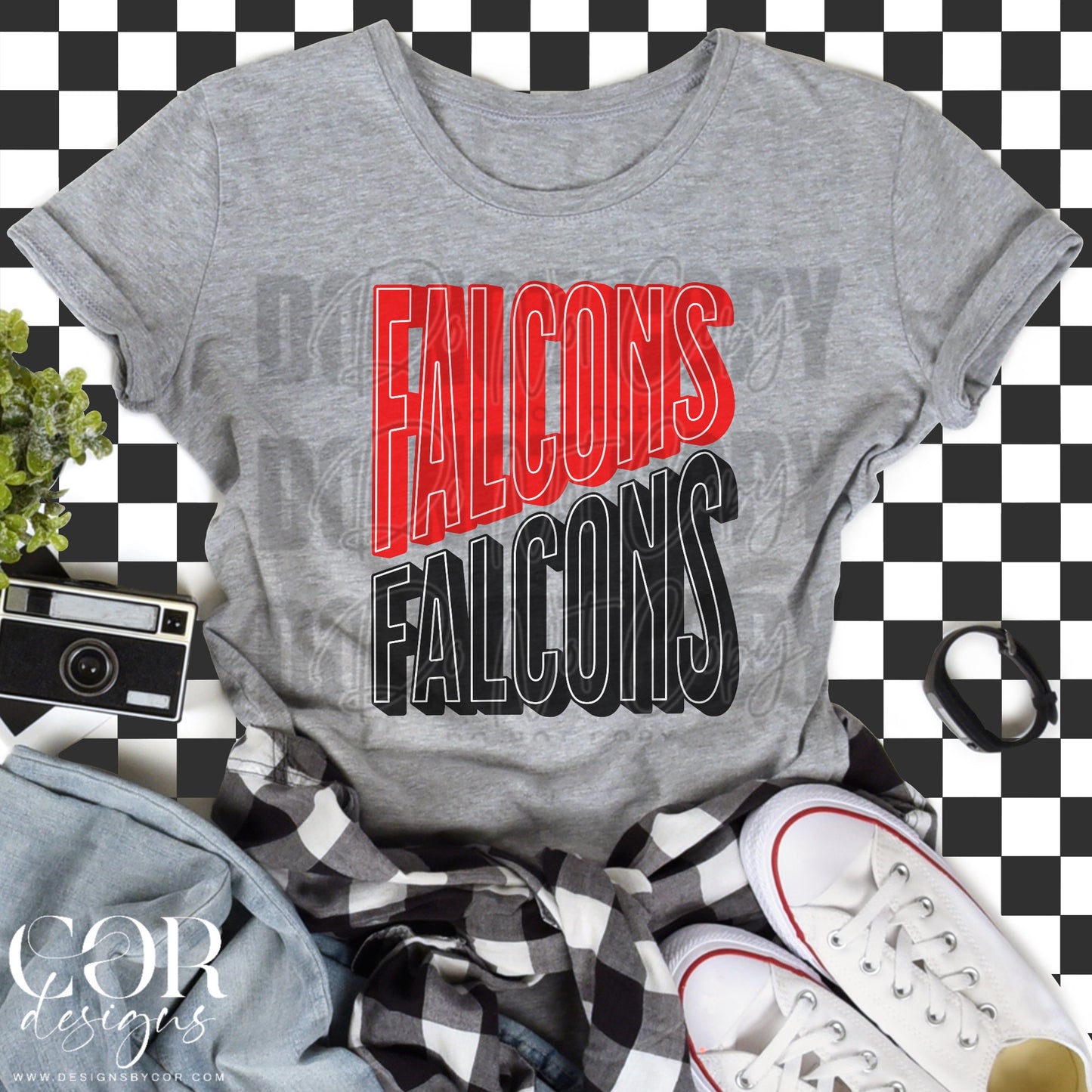Falcons Red And Black