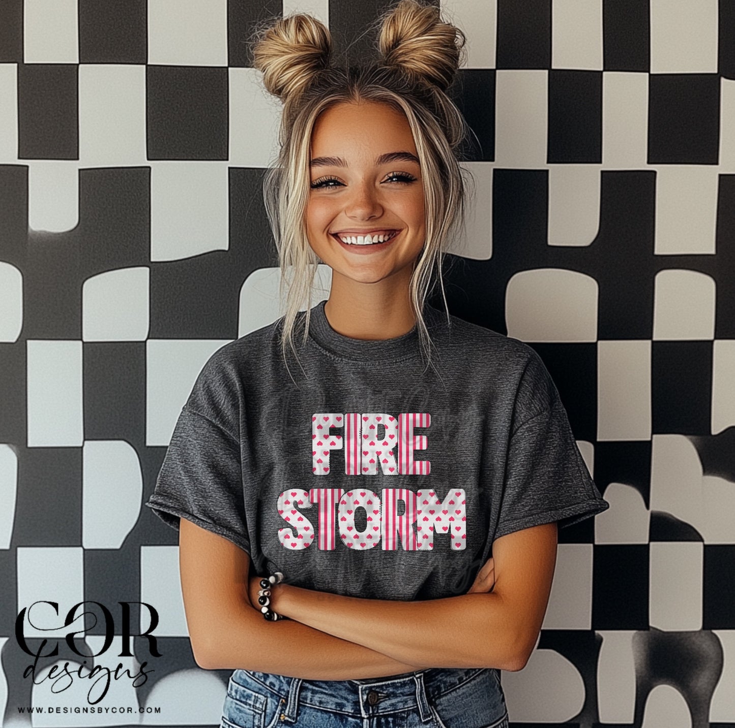 Fire Storm (pink hearts)