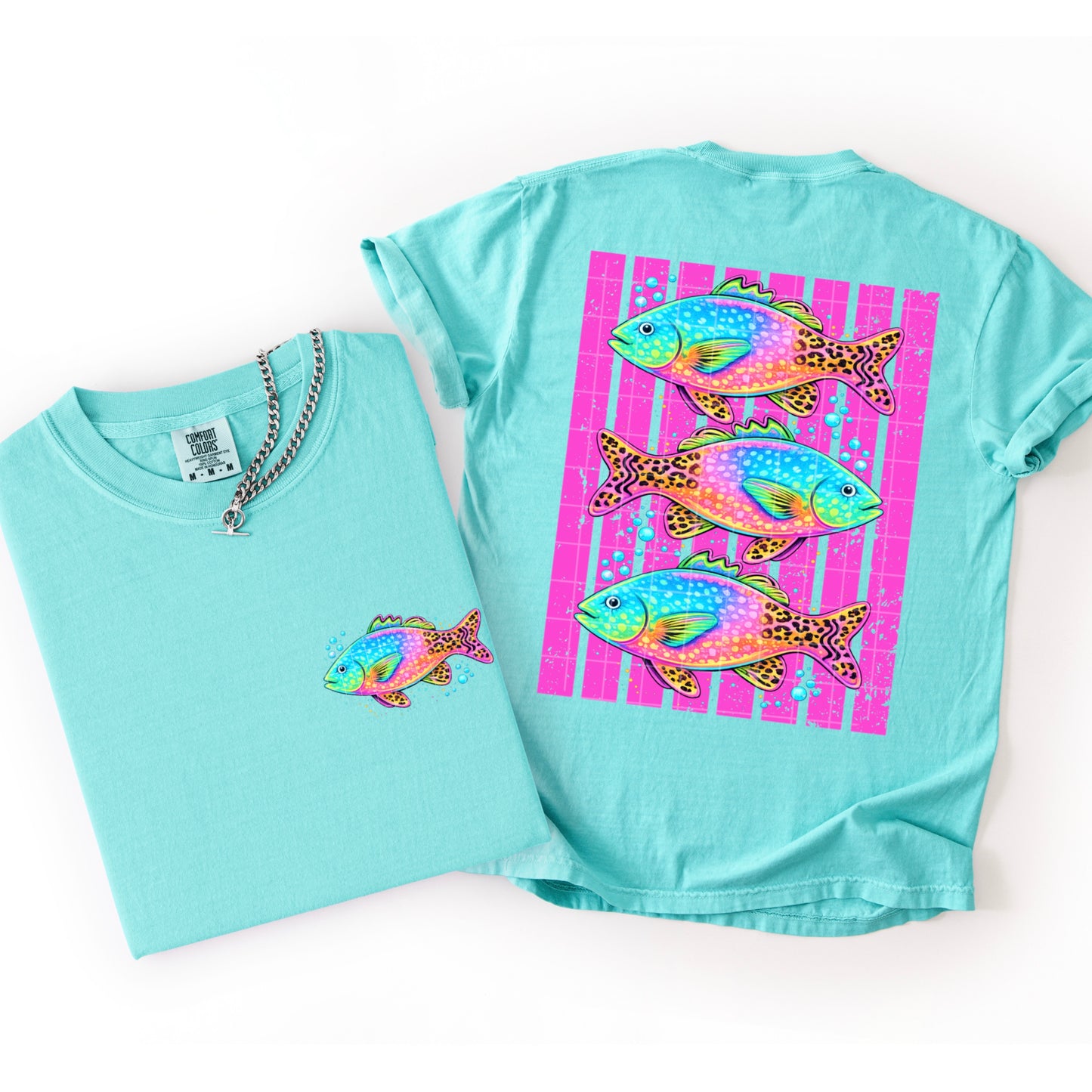 COLORFUL FISH & STRIPES (BACK ONLY)