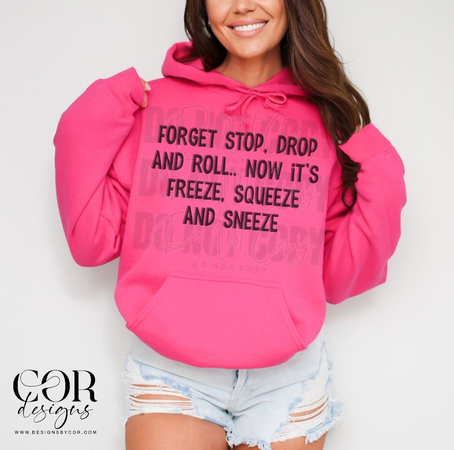 Forget stop, drop and roll..now its freeze, squeeze and sneeze