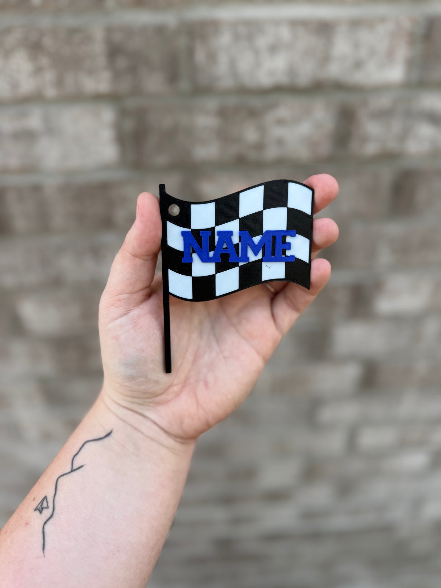 Racing Flag Bag Tag