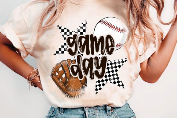 Game Day Checkered Star Baseball