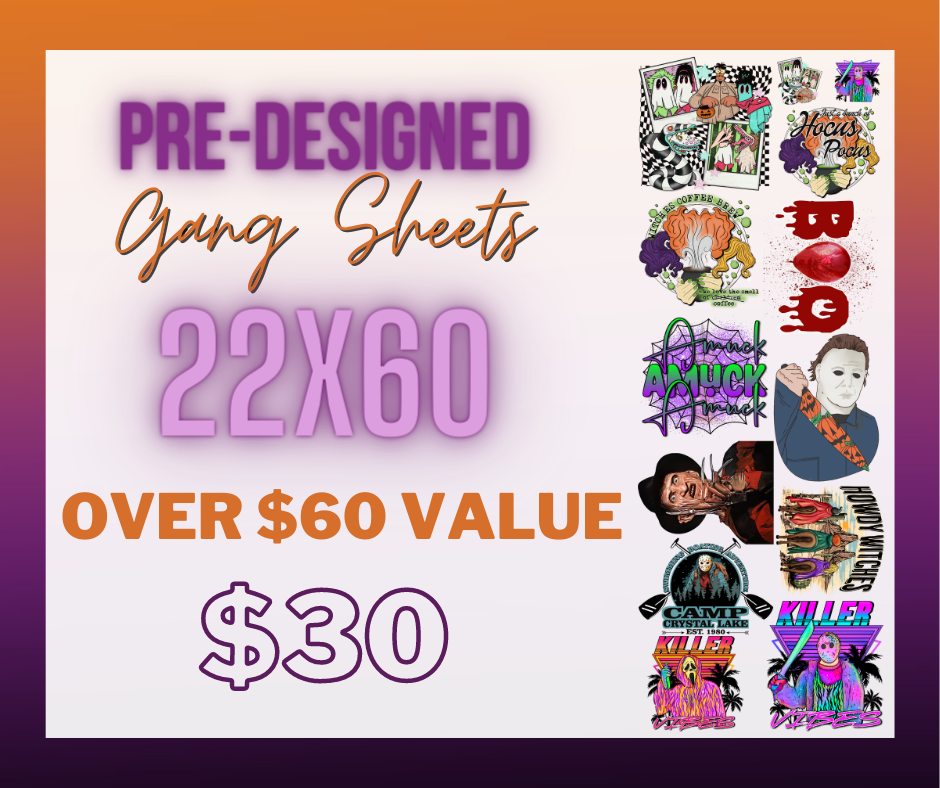 Halloween 4 Gang Sheet