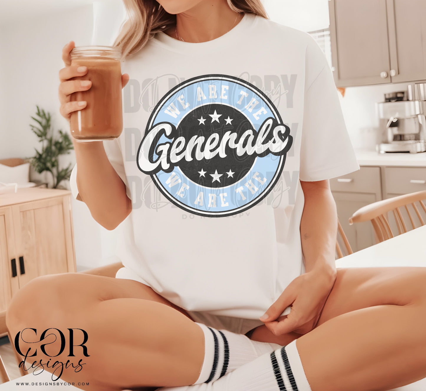 We Are The Generals Light Blue And Black Circle