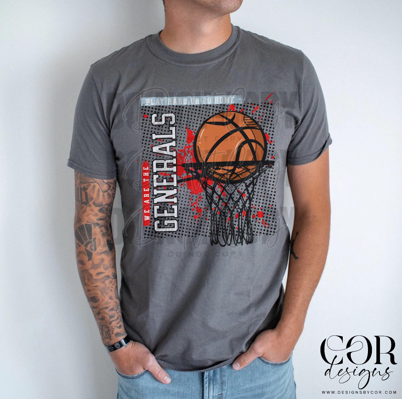 Play Hard Or Go Home Generals Red