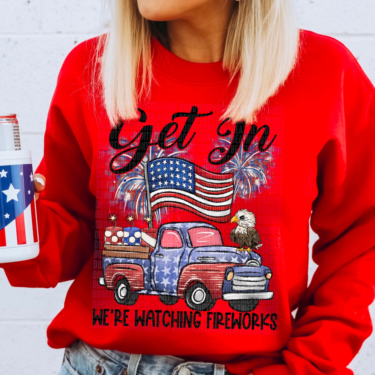 Get In We're Watching Fireworks - DTF Transfer