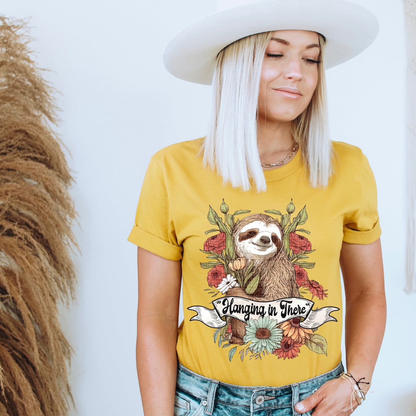 Hangin In There Sloth - DTF Print