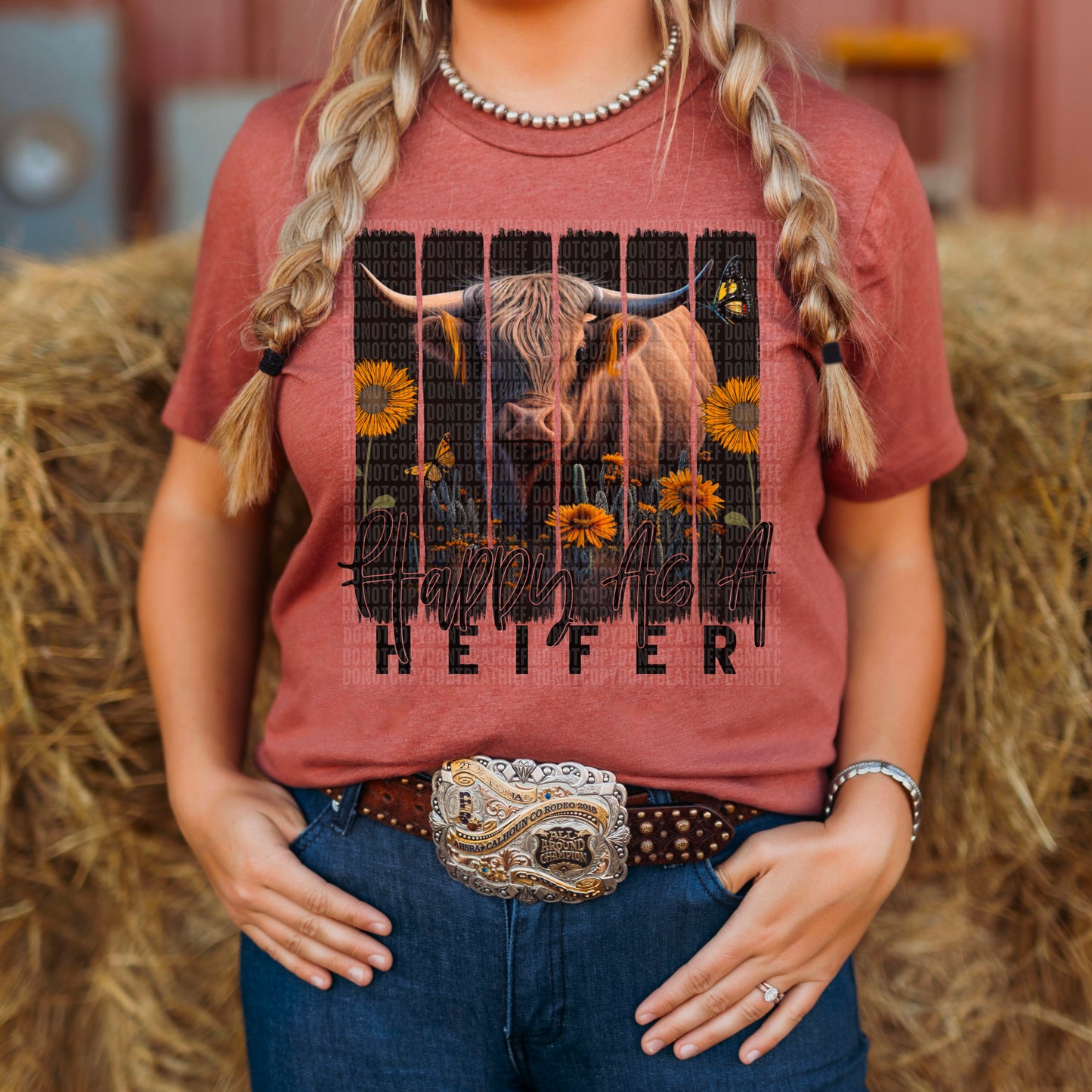 Happy As A Heifer - DTF Transfer