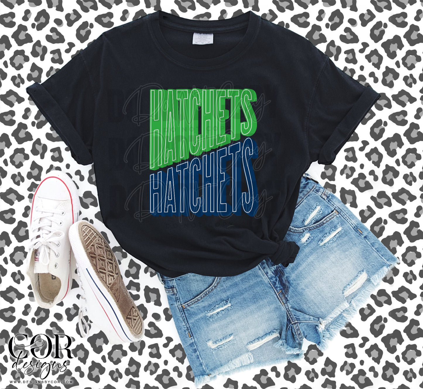 Hatchets Green And Blue