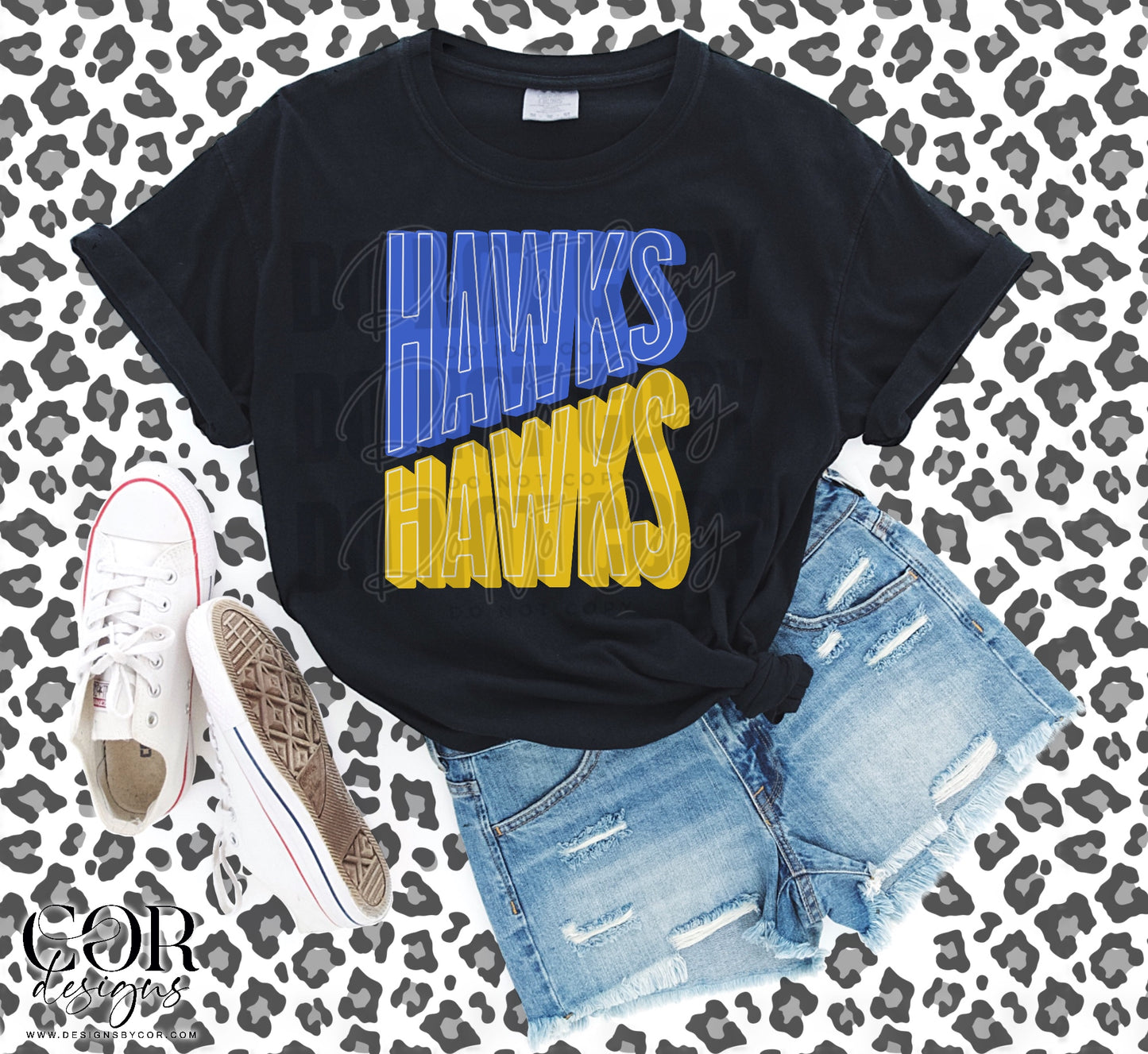 Hawks Blue And Yellow