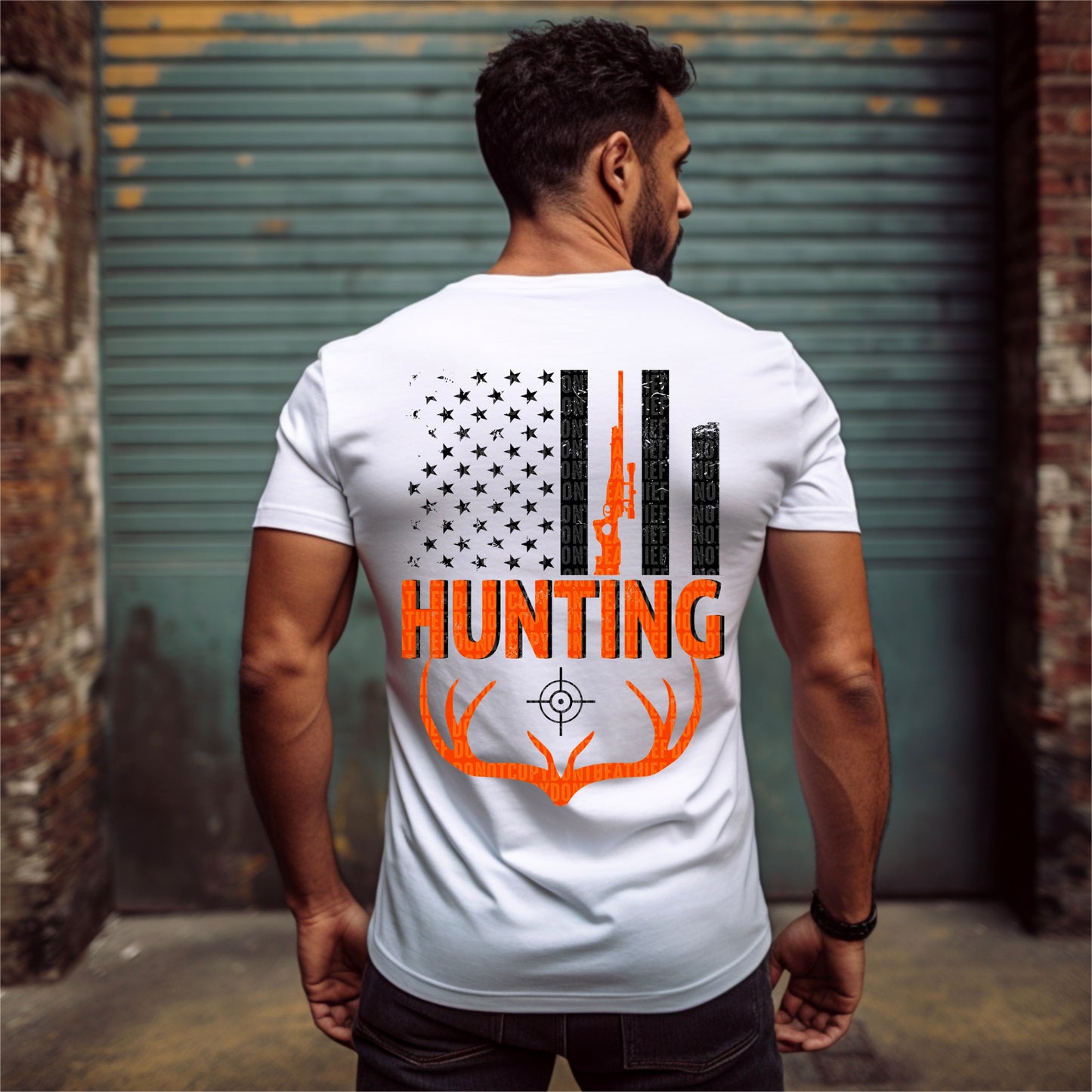Hunting Flag Sight Rack (Orange/Black) - DTF Transfer