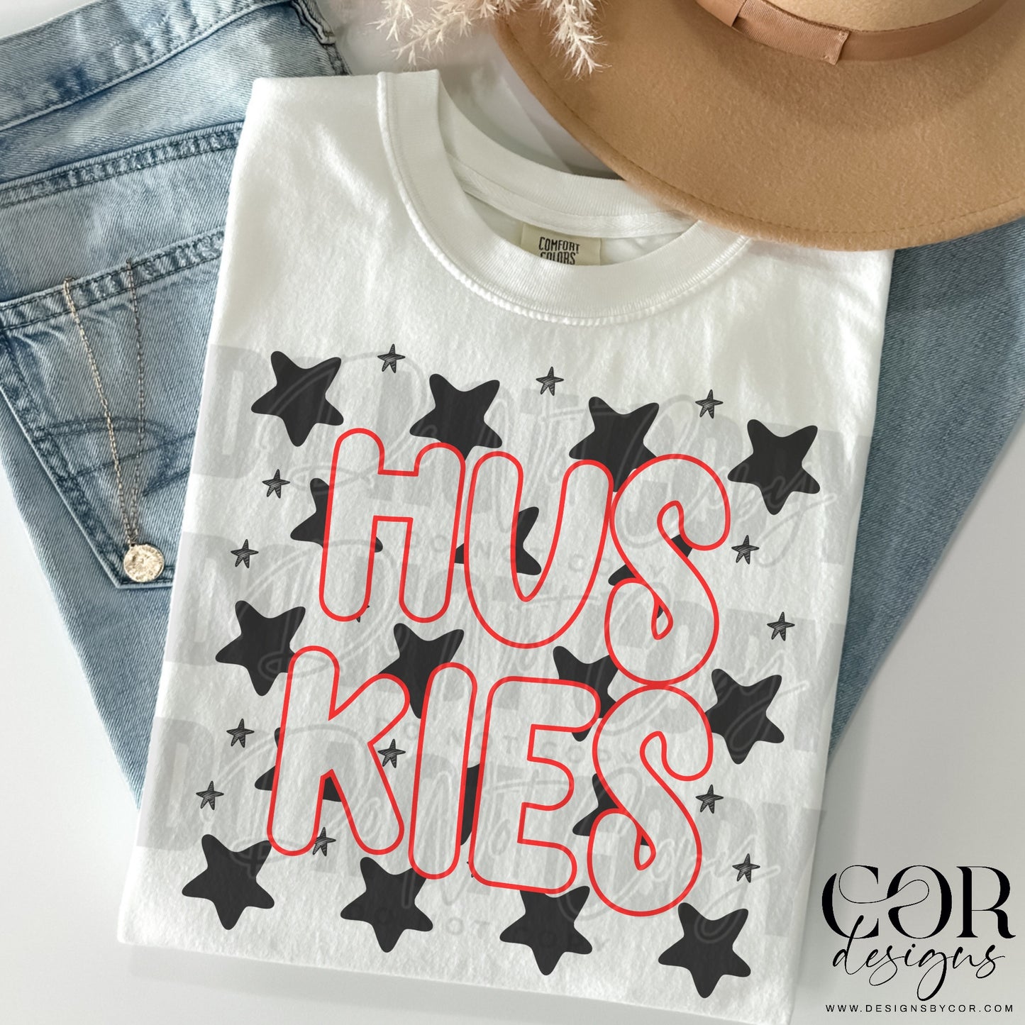 Huskies (black stars)