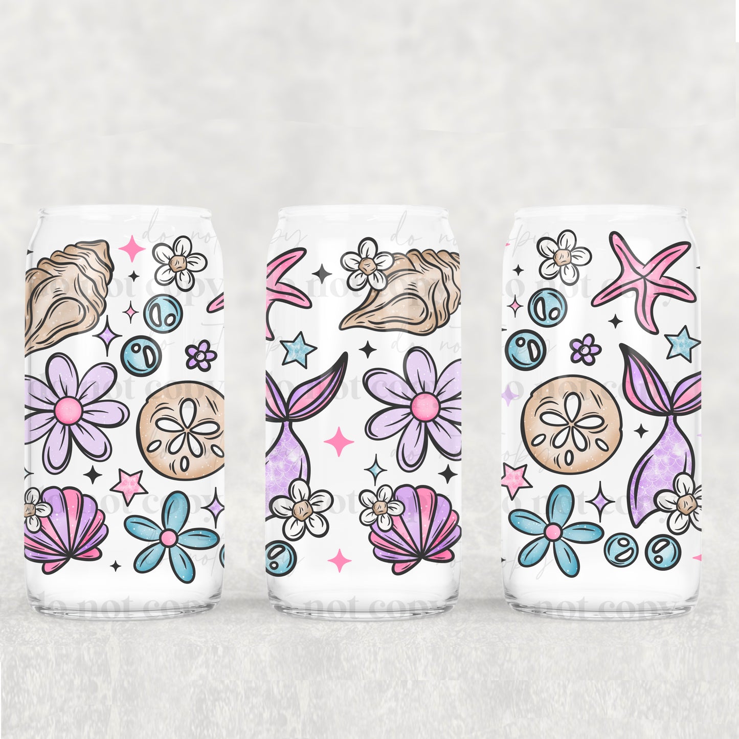 Mermaid Seashells - UV Libby Wrap