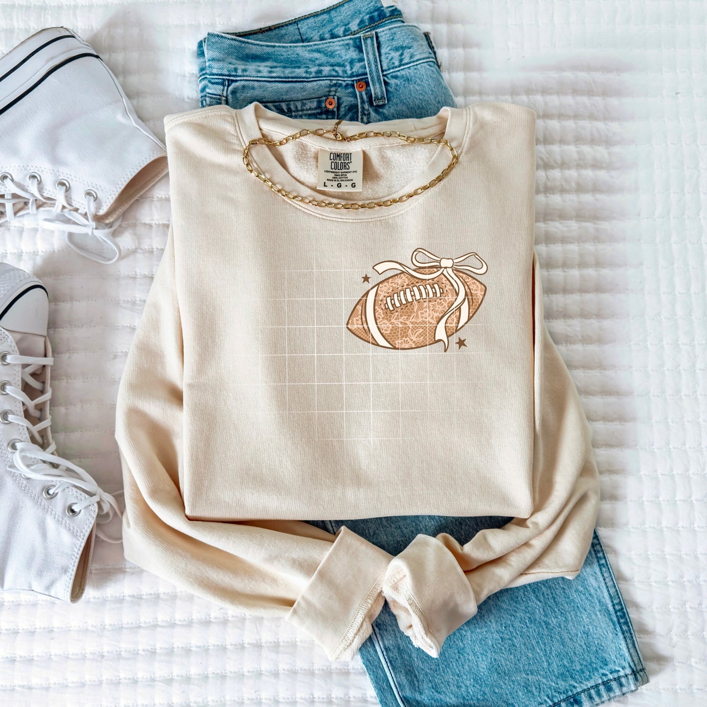 LACE FOOTBALL BOW