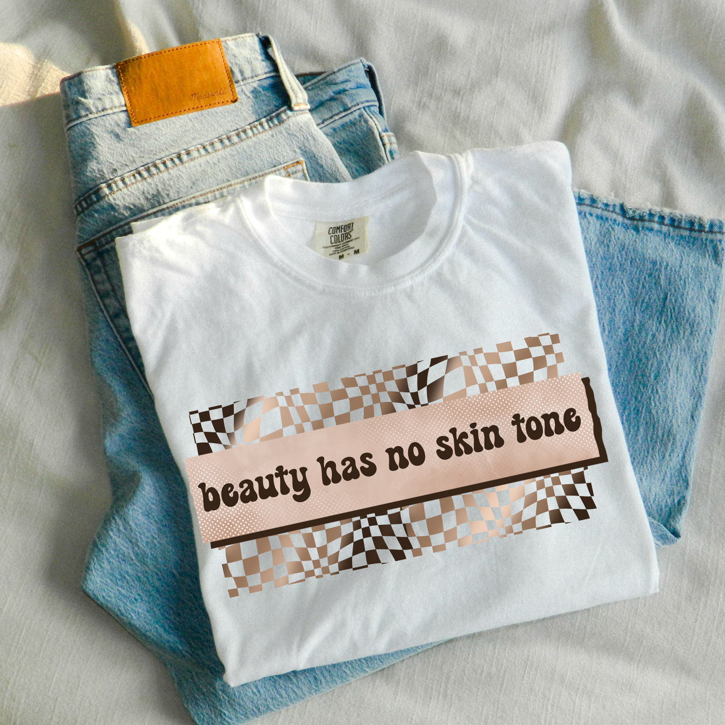 BEAUTY HAS NO SKIN TONE- CHECKERED