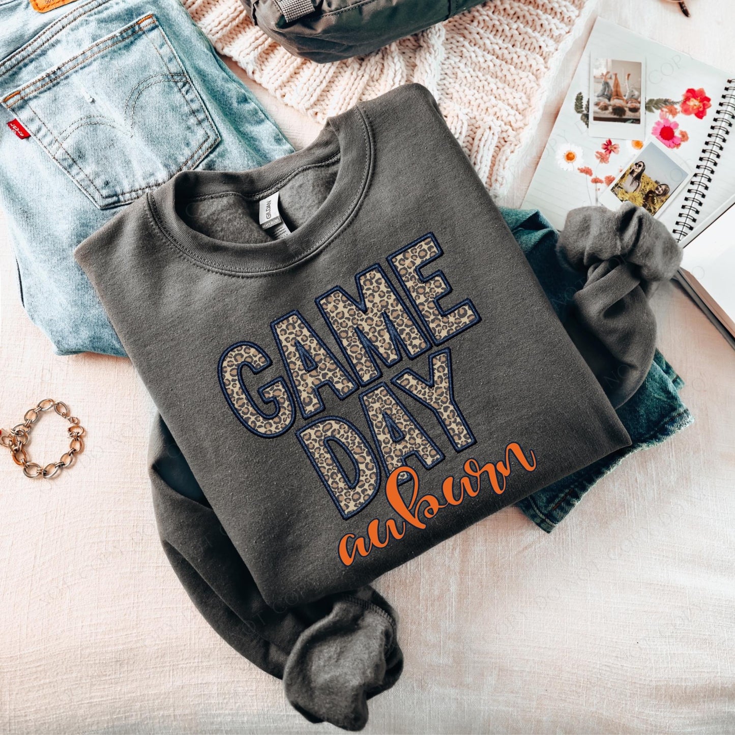 Game day, Auburn - cheetah print