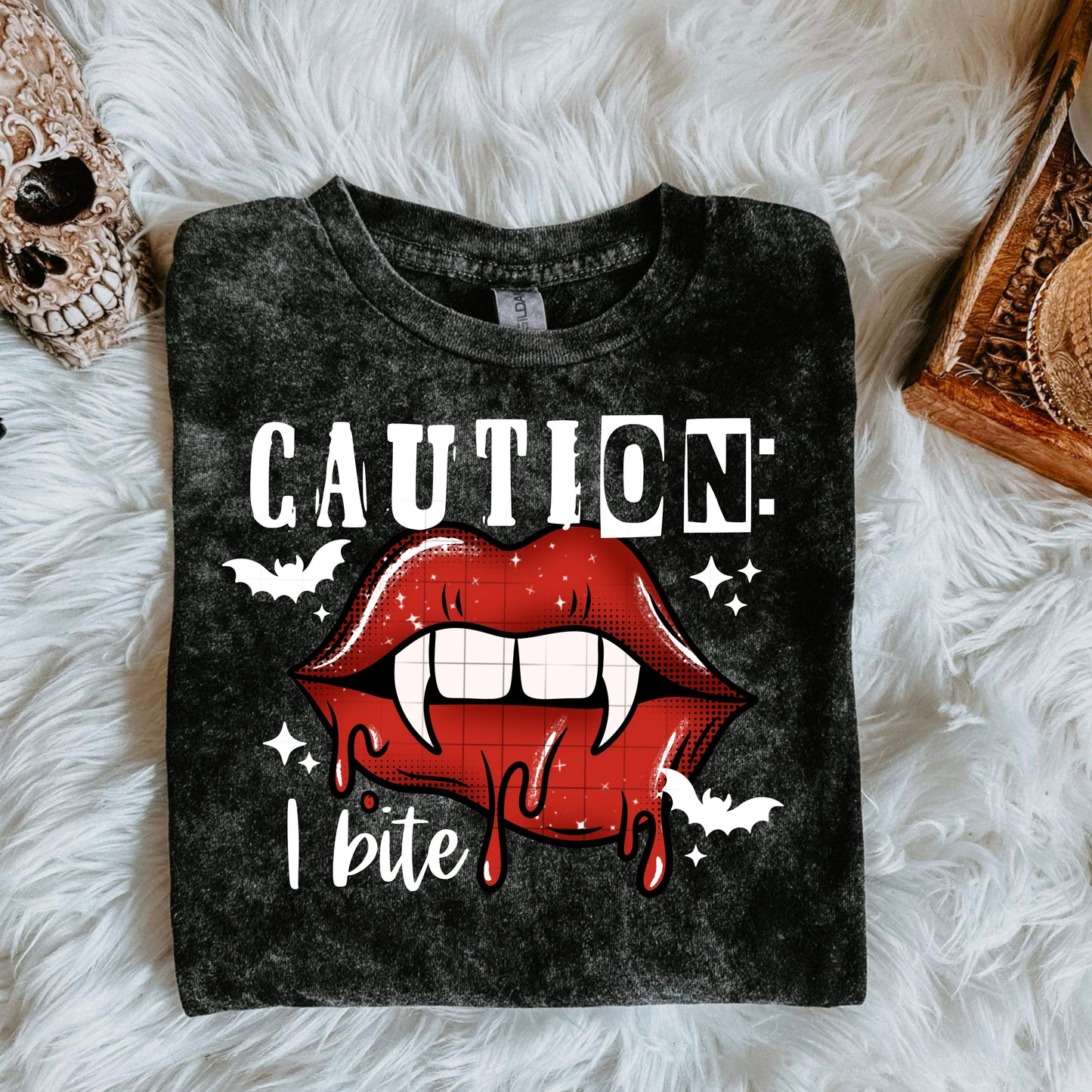 Caution I Bite (white)