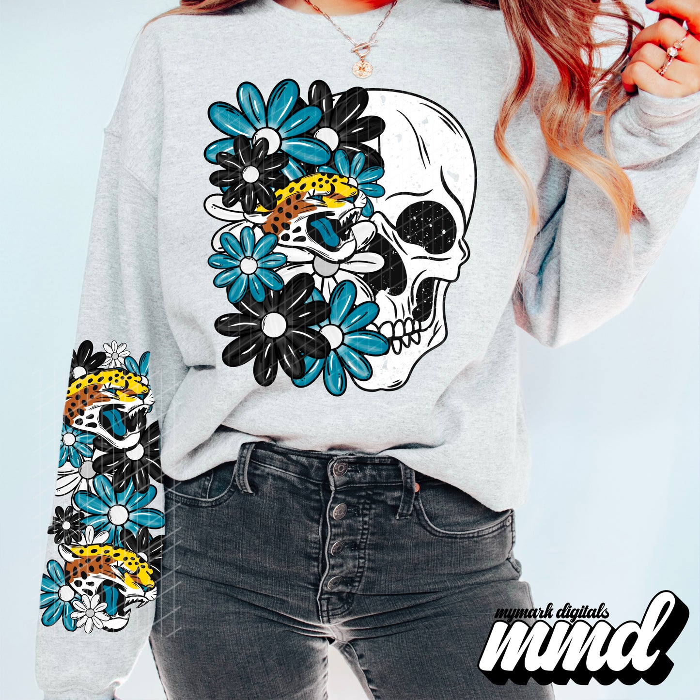 Floral Skull Jaguars - SLEEVE