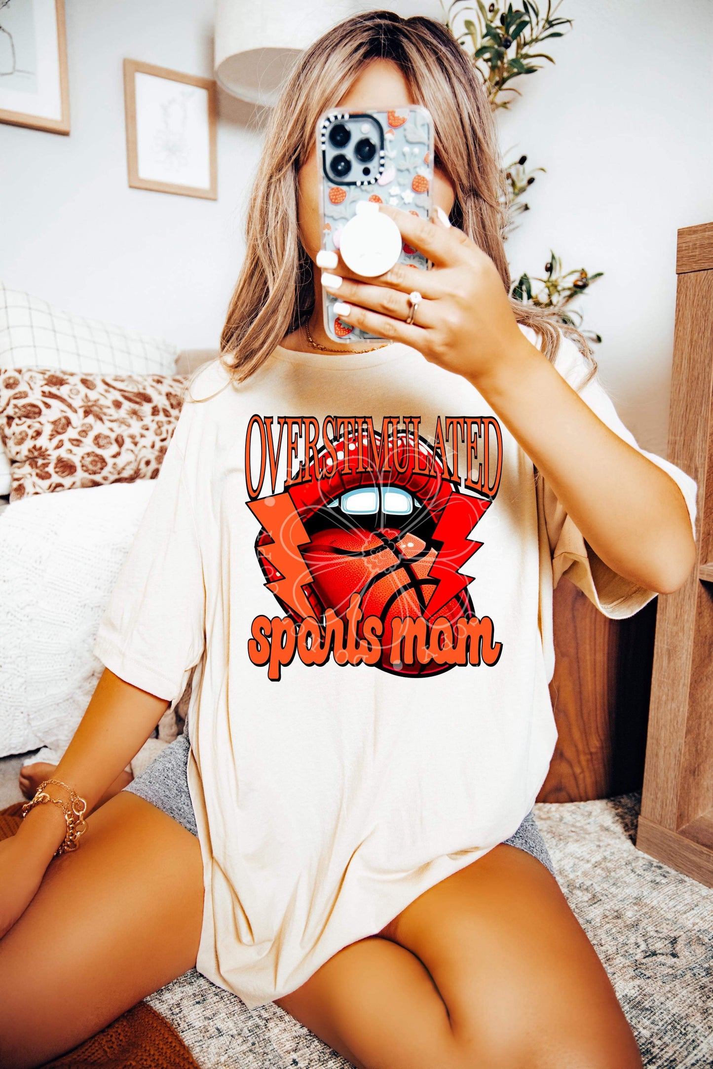 Overstimulated Sports Mom-Basketball