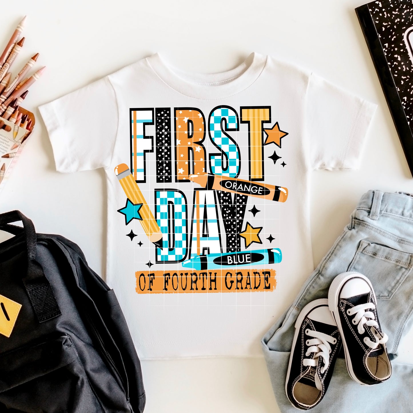 First Day Of Fourth Grade (blue)