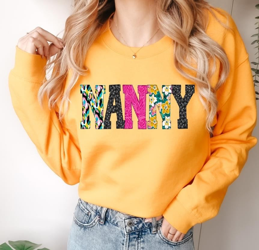 NANNY (Mixed Print Letters) - DTF Transfer