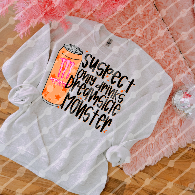 Suspect only drinks dreamsicle monster