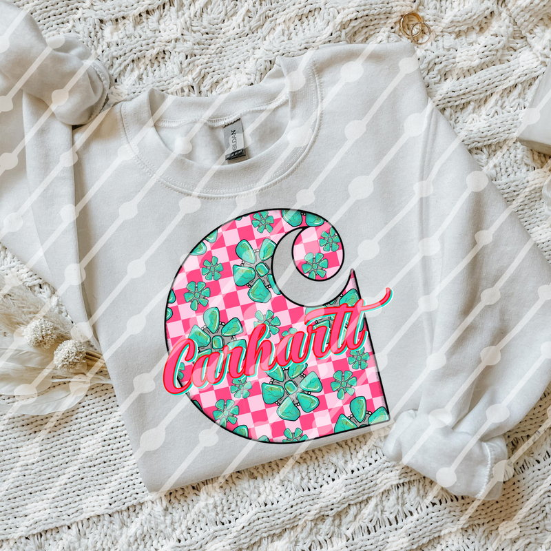 Carhartt (pink checkered)