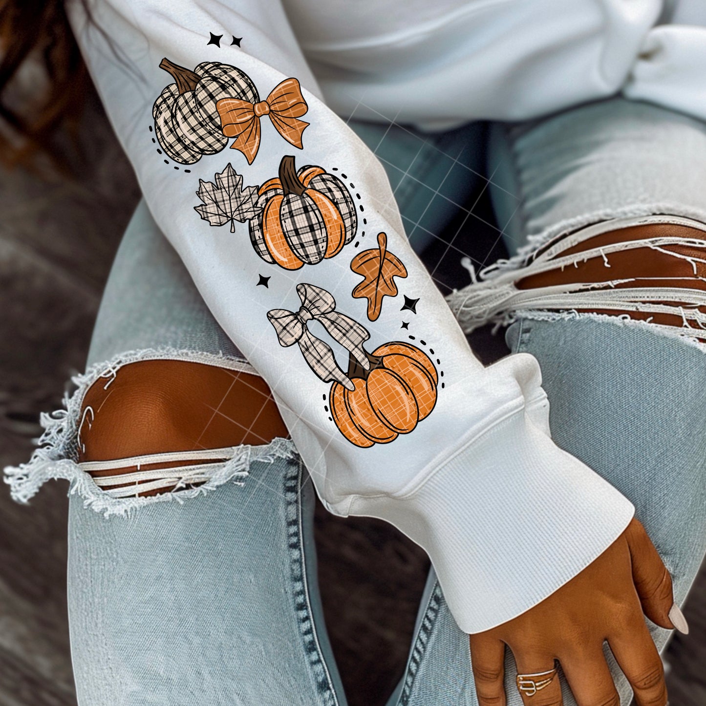 Autumn leaves and pumpkins please (sleeve)