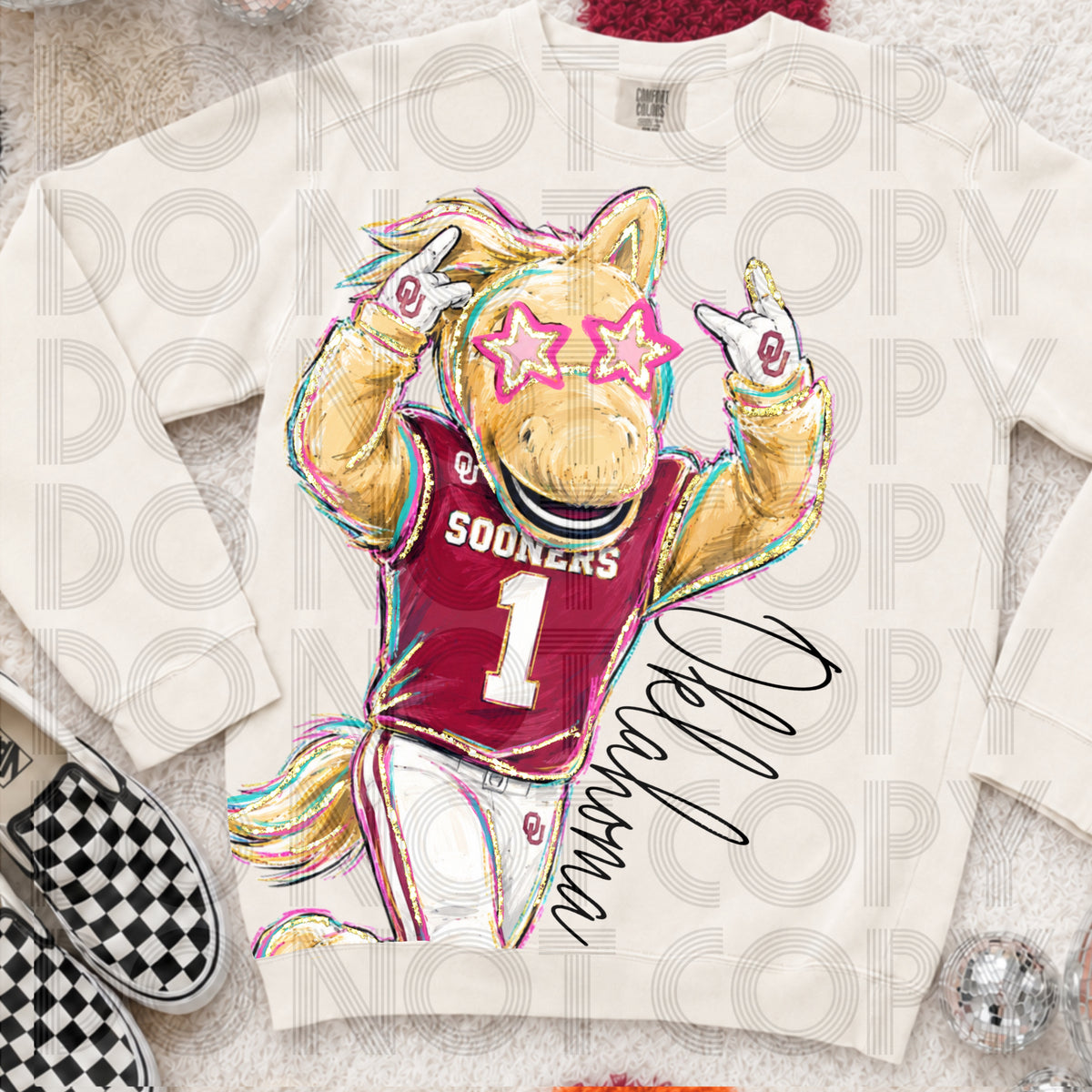 Cropped Rockin Delulu Oklahoma Sooners
