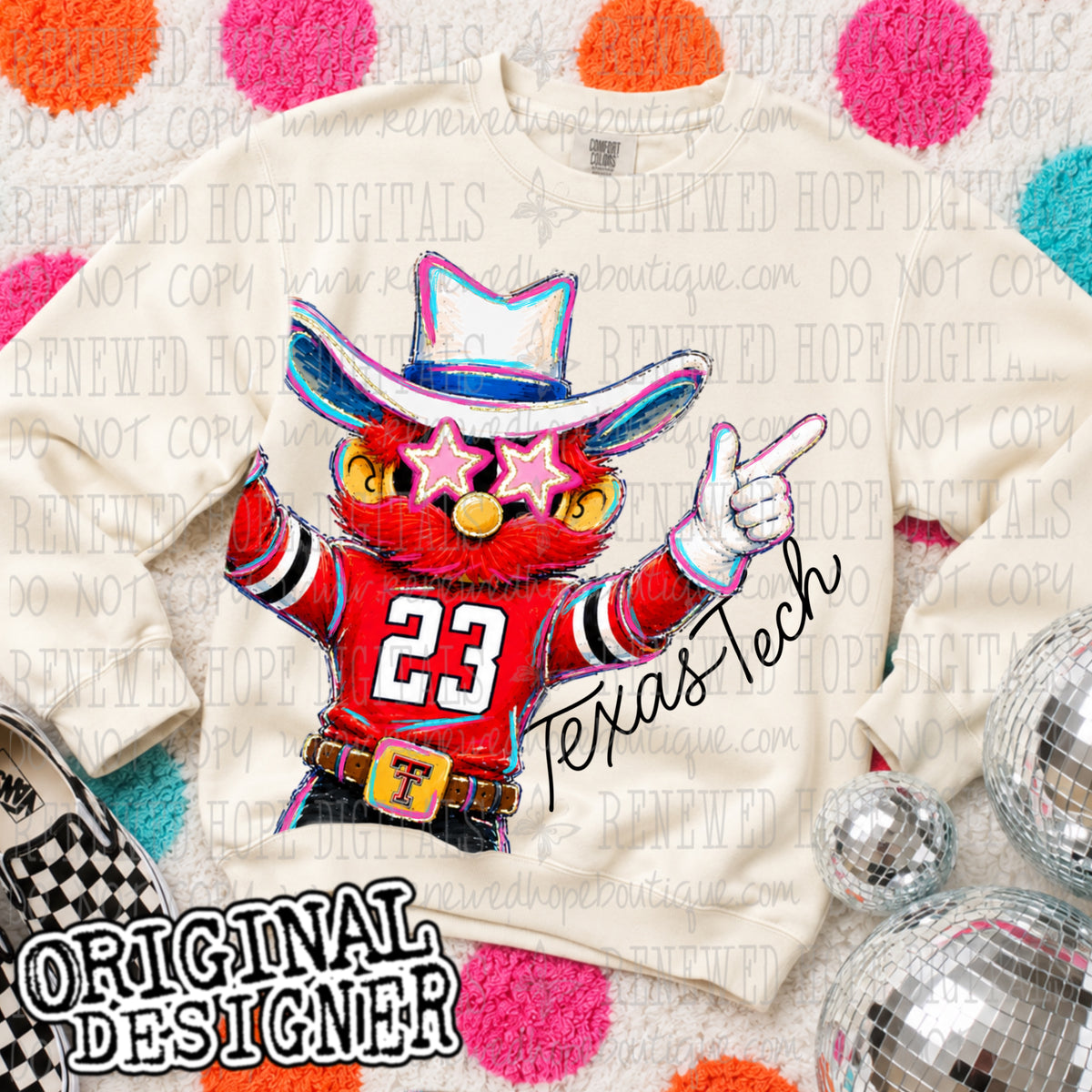 Cropped Rockin Delulu Texas Tech