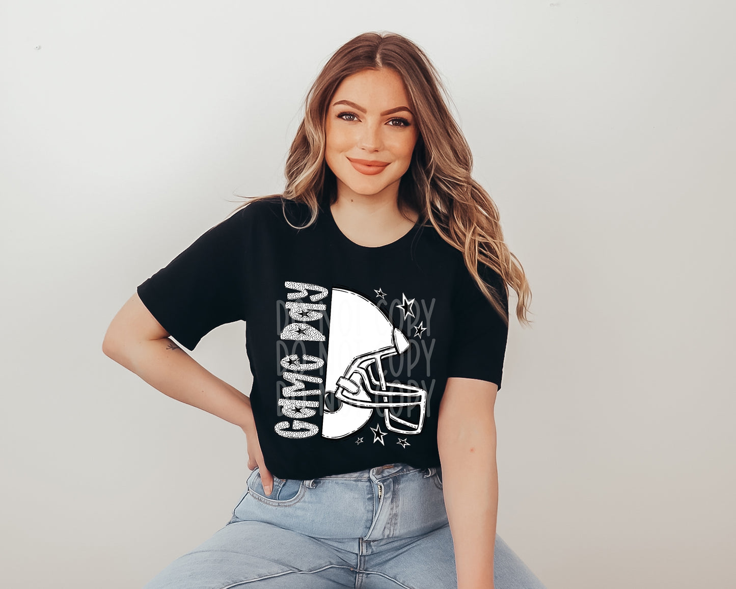 Game Day Football (bw dots)