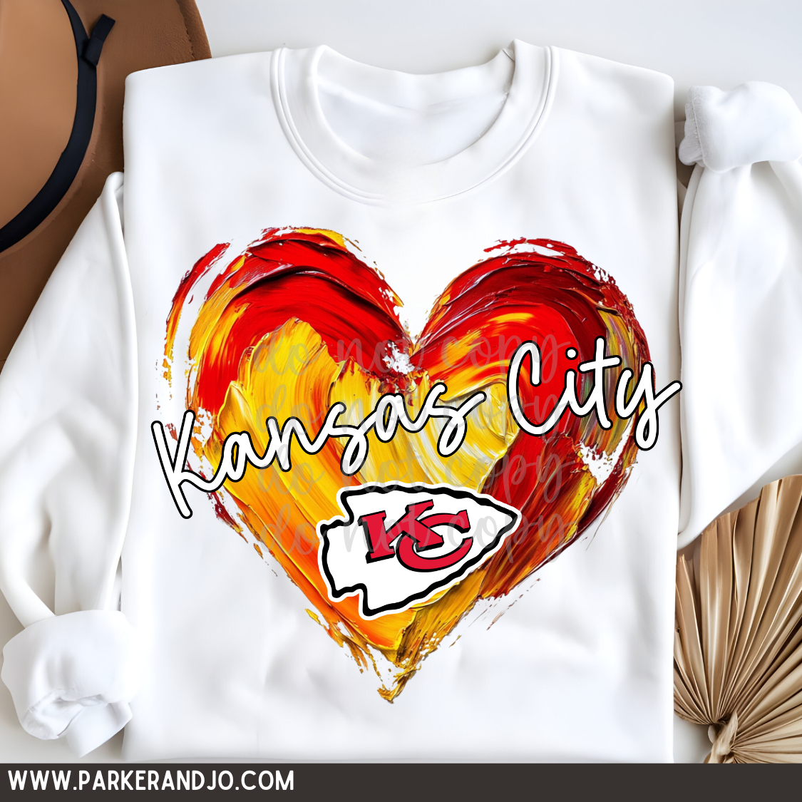 Kansas City Chiefs Football Heart With Logo