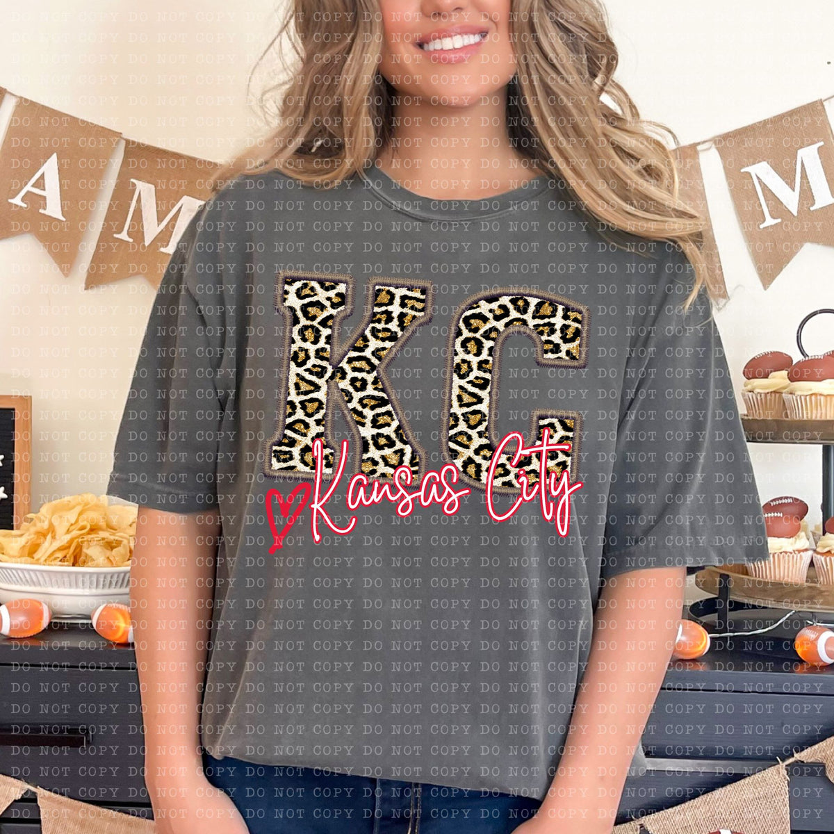 Faux Embroidery Cheetah KC