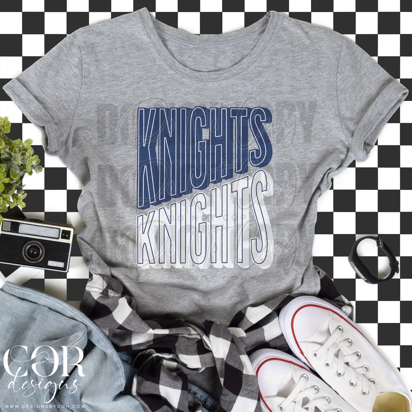 Knights Blue And White