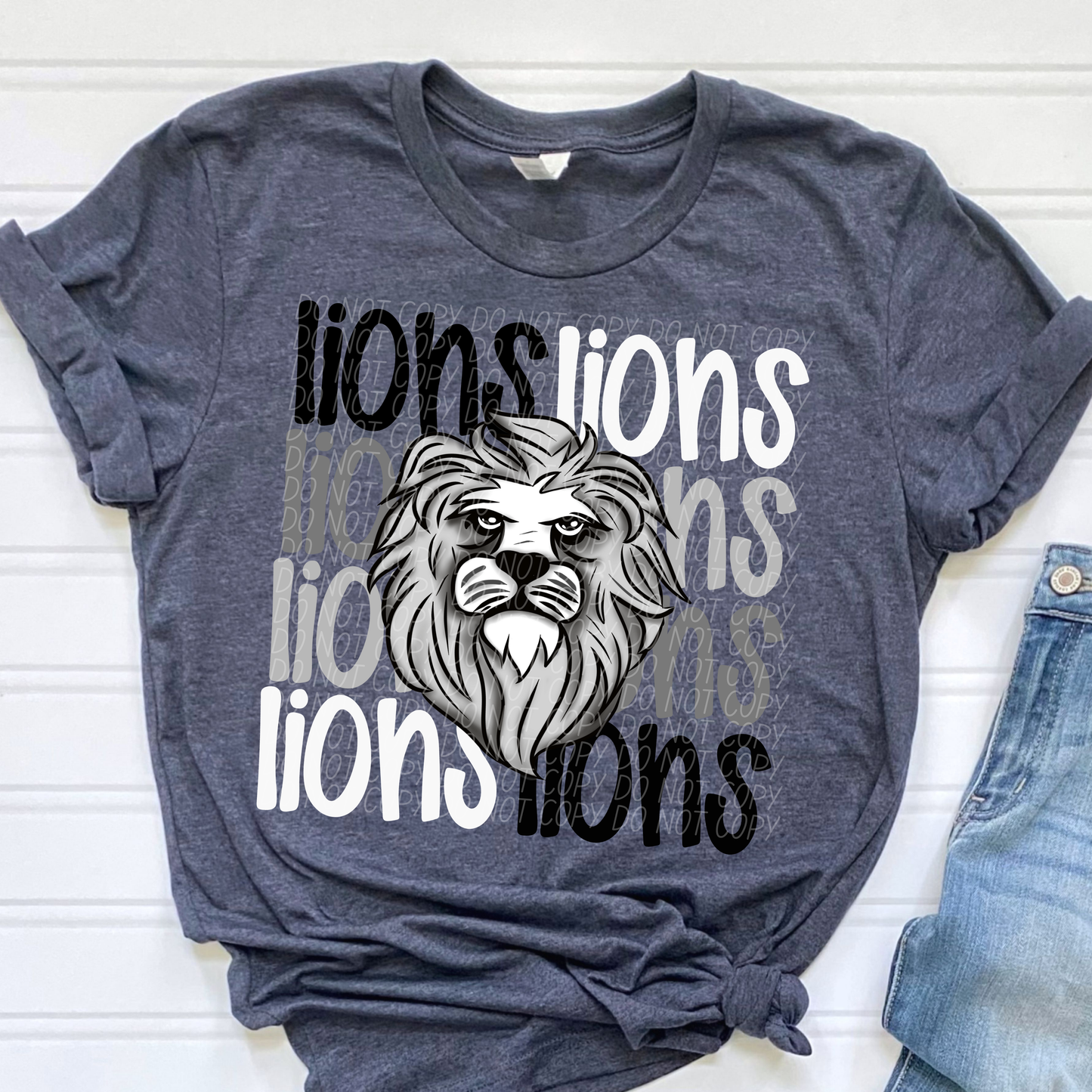 Lions Faded Stack