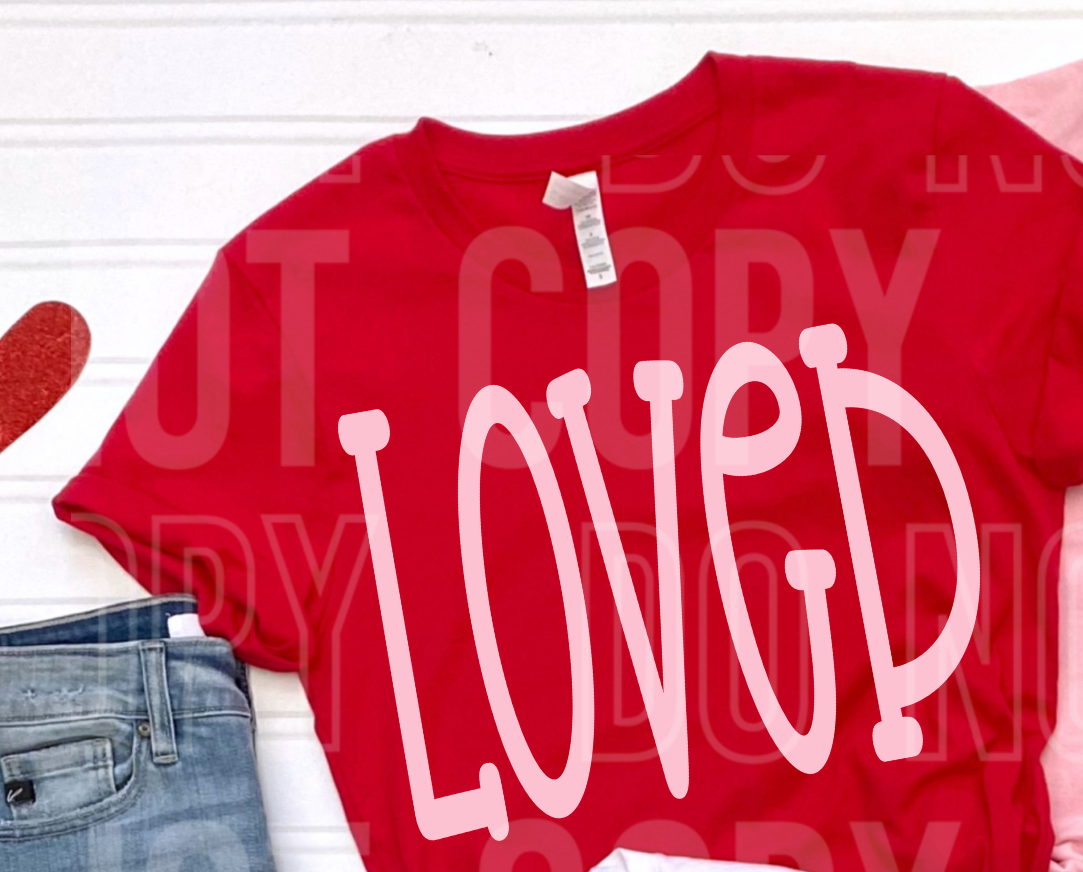 LOVED (PINK FONT)