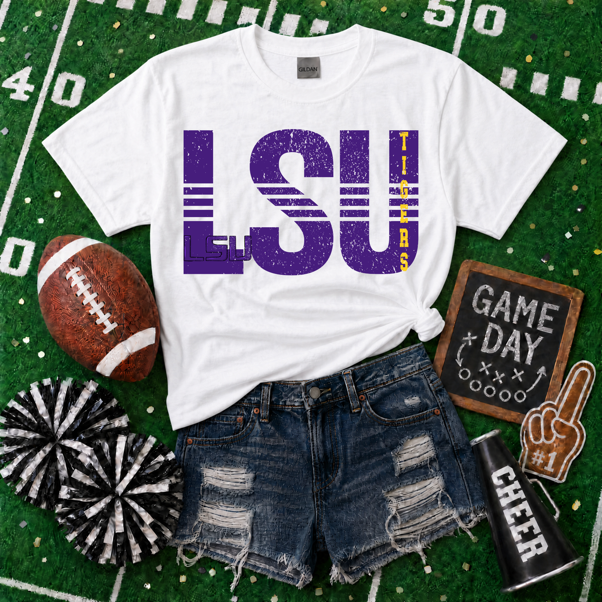 College Lined - LSU Tigers