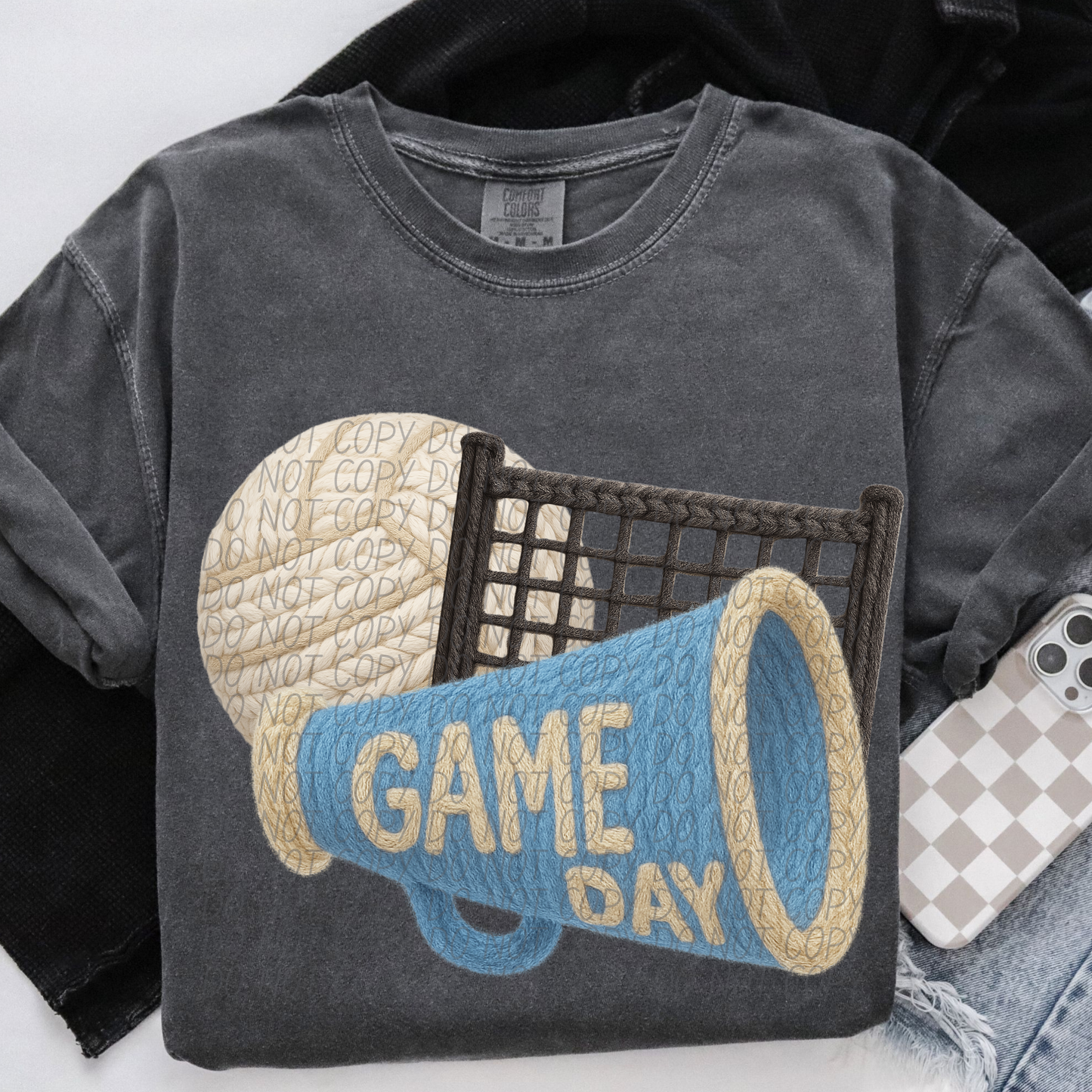 Yarn - Game Day light blue volleyball