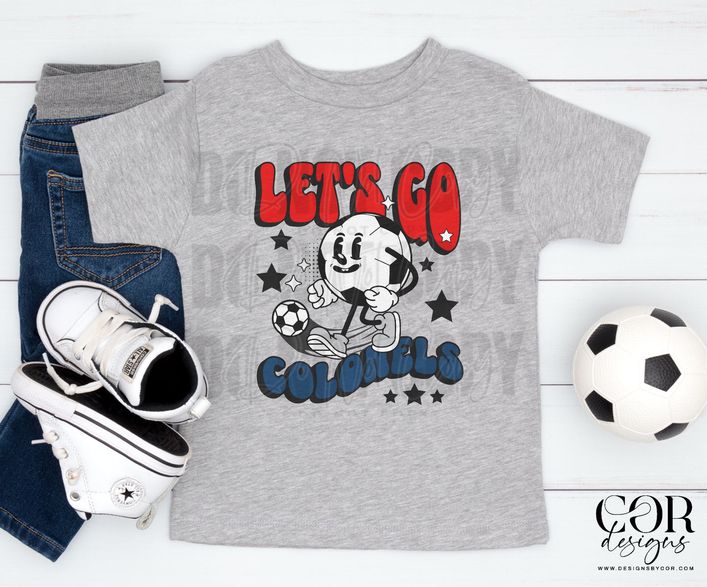 Lets Go Colonels Red And Blue Soccer