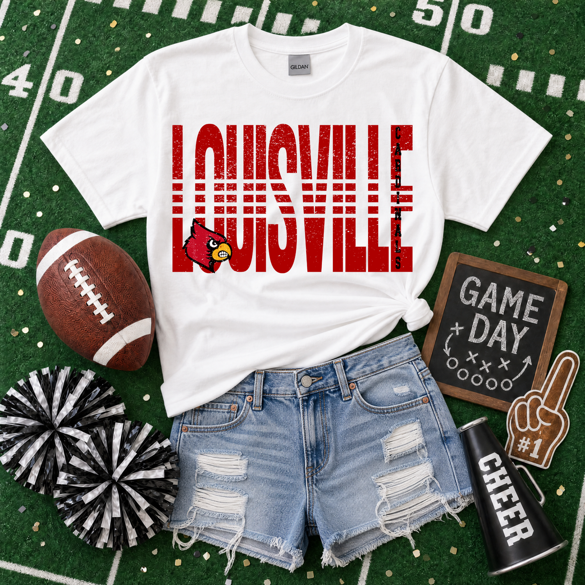 College Lined - Louisville Cardinals