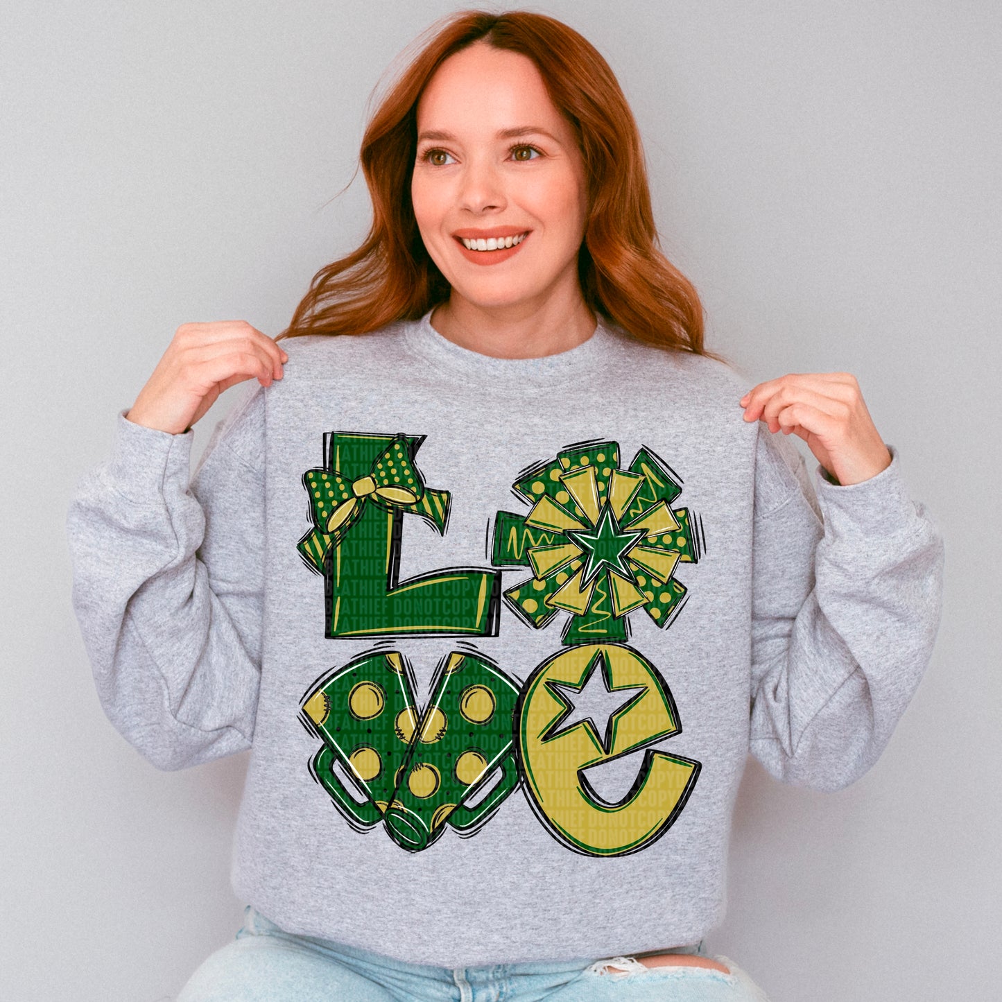 Green and Gold Cheer Love