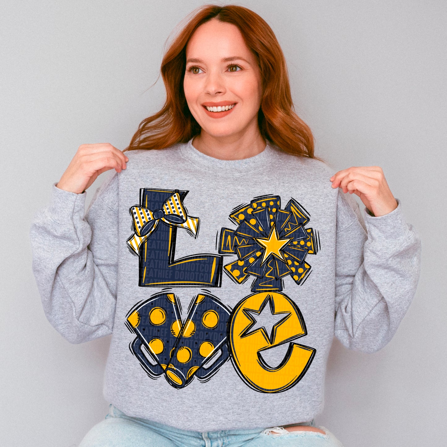 Navy and Yellow Love Cheer