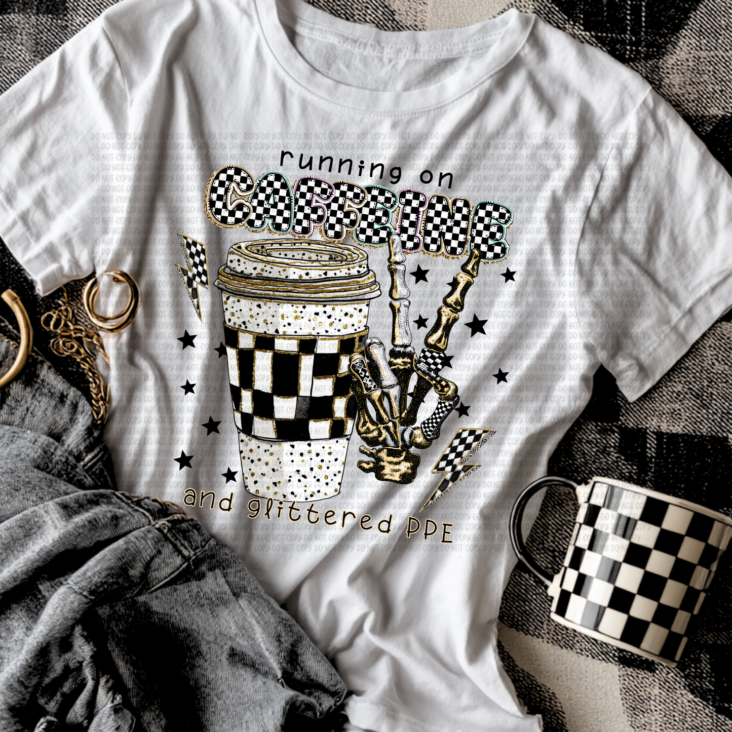 CAFFEINE GLITTERED PPE