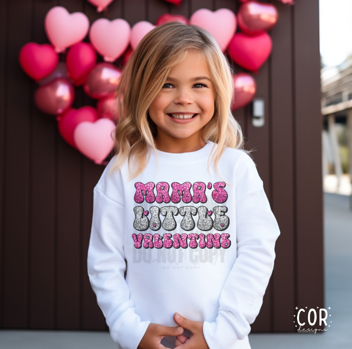 Mamas Little Valentine Glitter