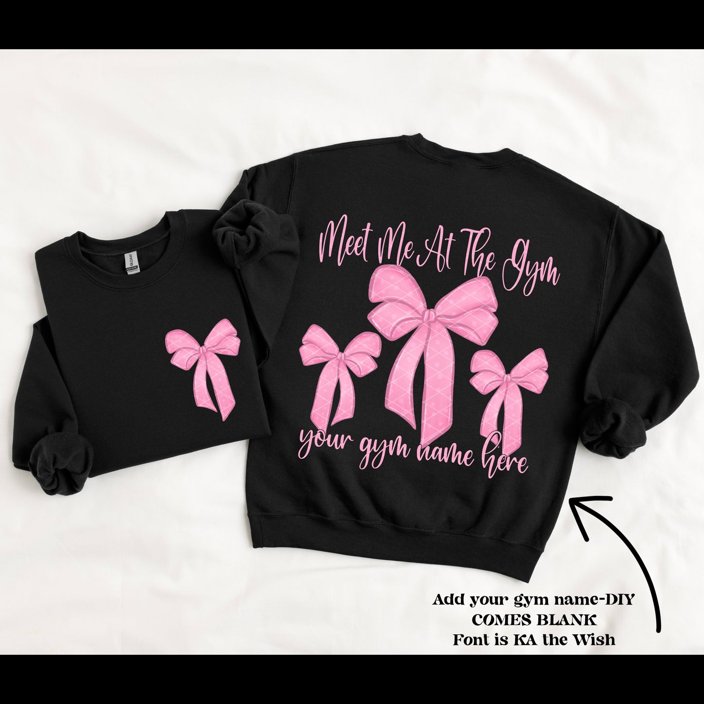 MEET ME AT THE GYM BOW (FRONT)