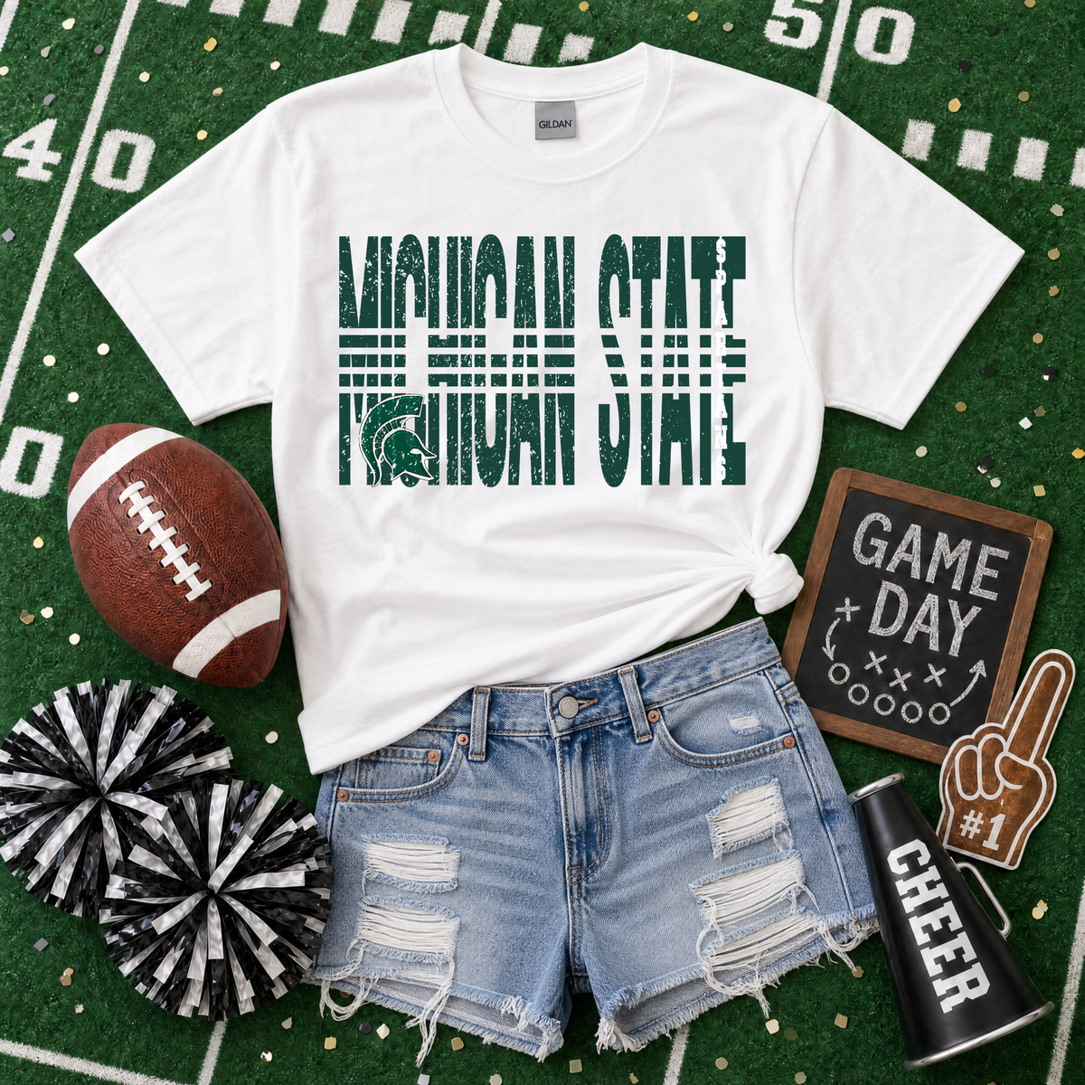 College Lined - Michigan State Spartans