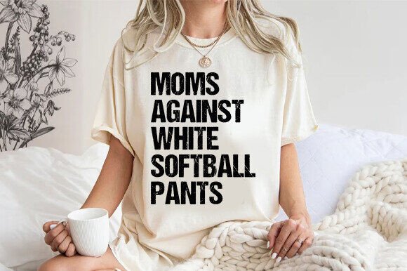 Moms Against white Softball Pants