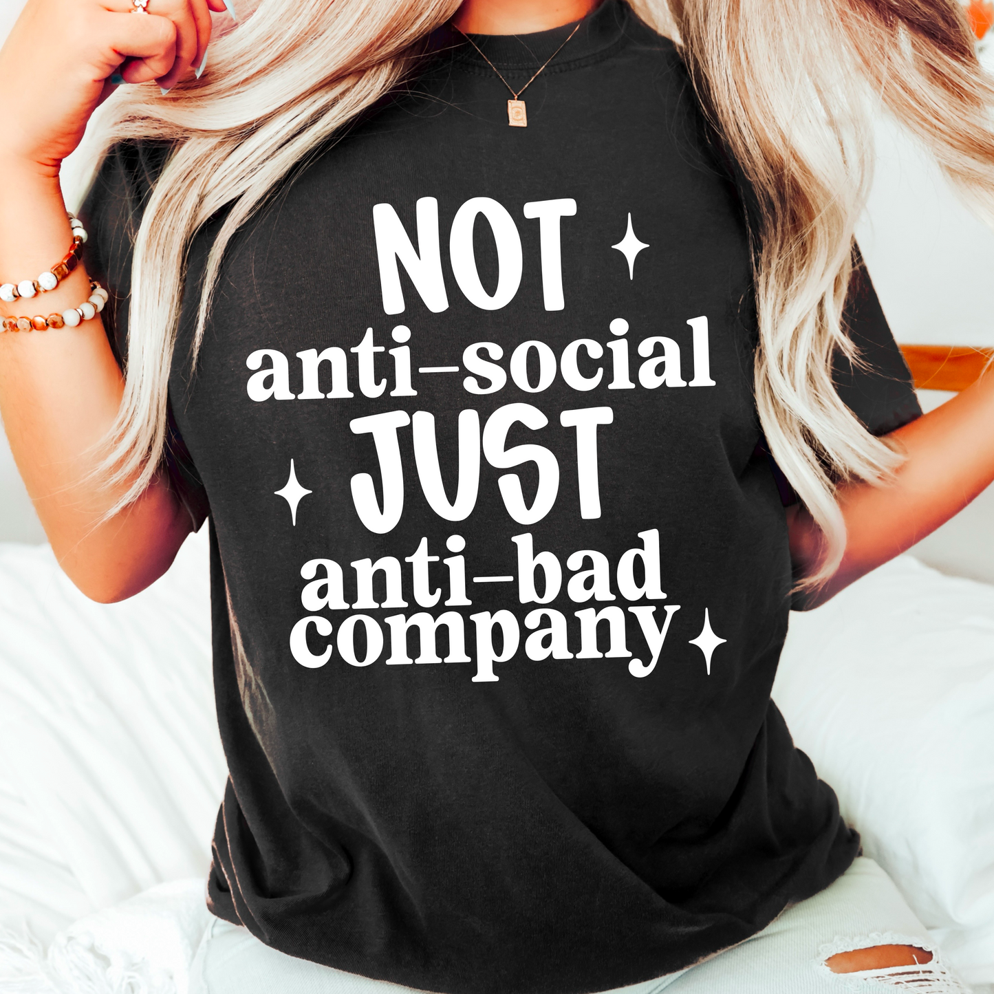 Not anti-social just anti-bad company (white)