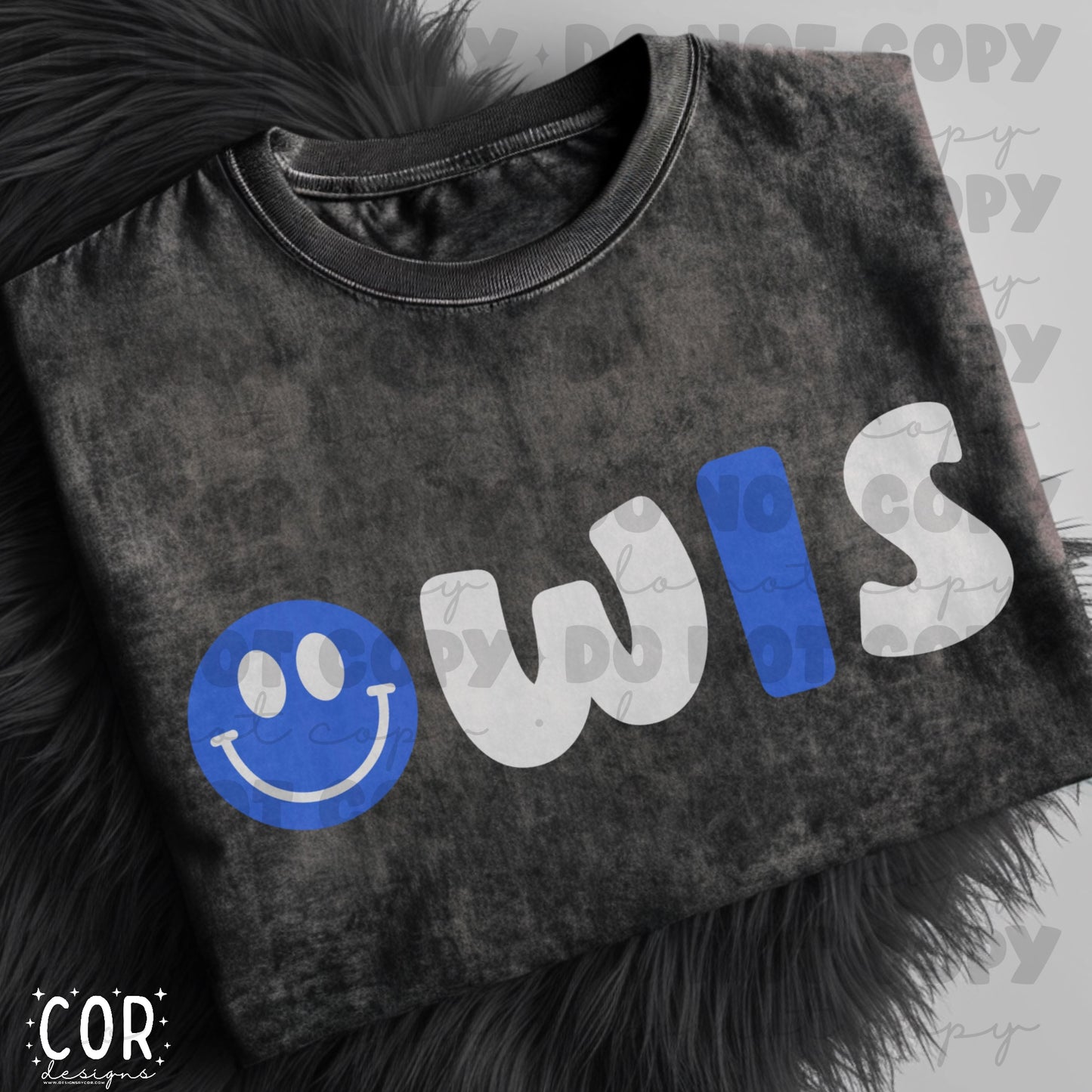 Owls Blue And White Flowers And Smiley Face Letters