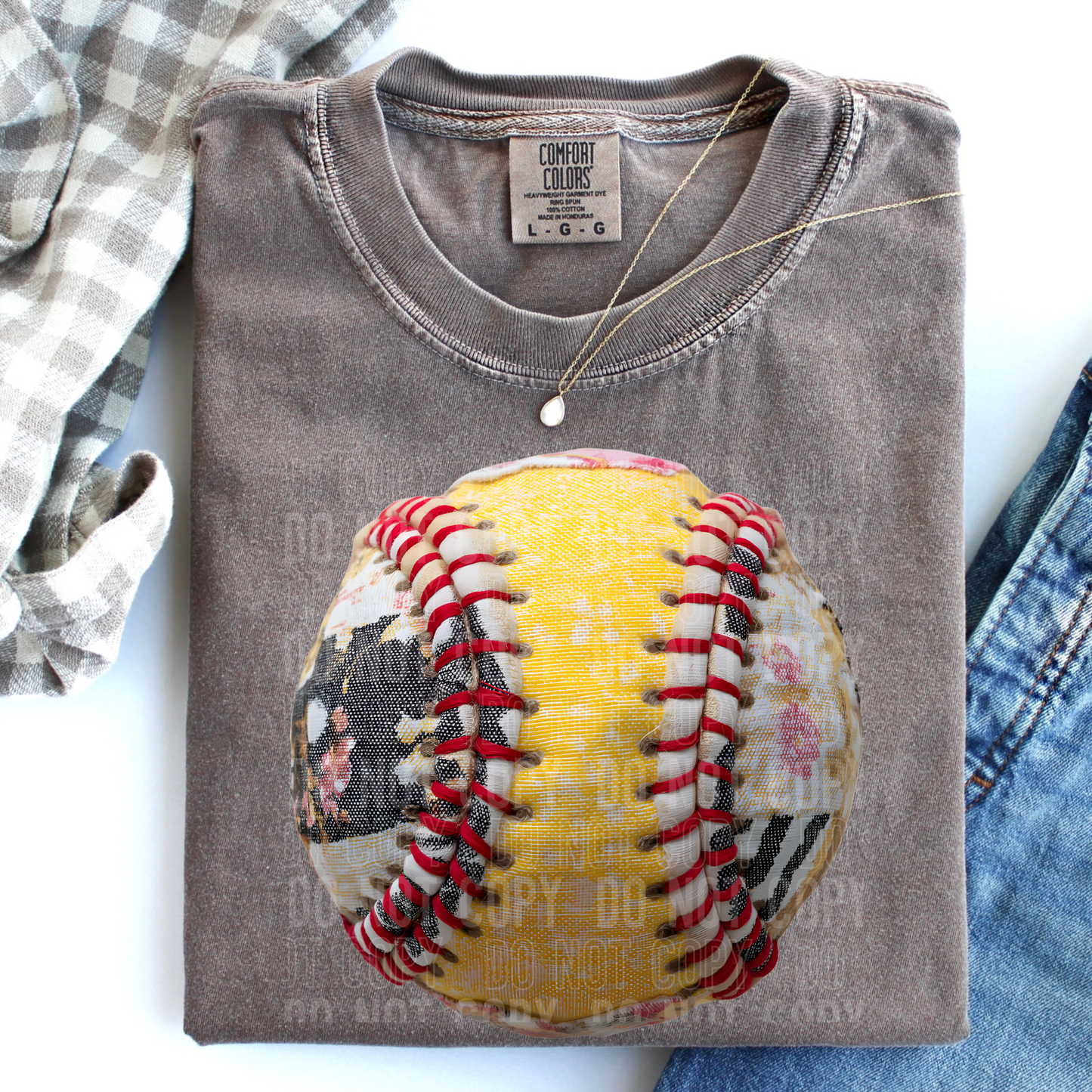 FAUX YARN PATCH SOFTBALL